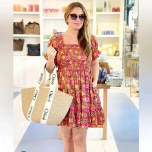 NEW Mille Kiki Floral Mini Dress Passionfruit size Medium